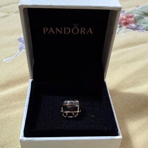 💯% authentic Retired Pandora sterling silver with 14K gold Football Helmet charm